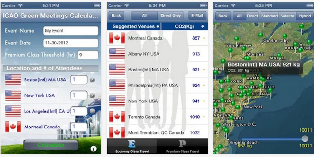 ICAO Green Meetings Calculator