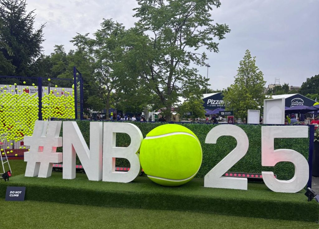 #NBO25 sign at the National Bank Open, Toronto, 2025
